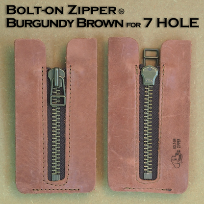 Bolt-on Zipper™ Burgundy Brown for 7-hole：ボルトオンジッパー™ バーガンディブラウン 7-hole用